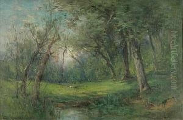 Forest Clearing Oil Painting by George Henry Smillie