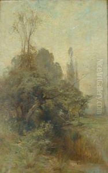 Woodland Stream Oil Painting by George Henry Smillie