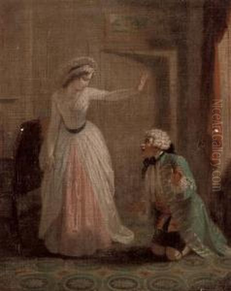 Scene From Samuel Richardson's Pamela Oil Painting by Robert Smirke