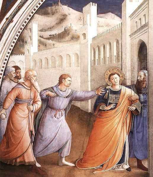 St Stephen Being Led to his Martyrdom Oil Painting by Angelico Fra