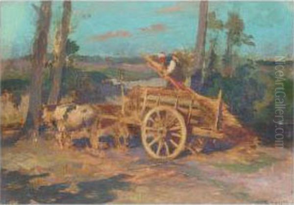 The Bullock Cart Oil Painting by Robert Smirke