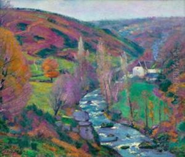 La Vallee De La Creuse Oil Painting by Alfred Smith