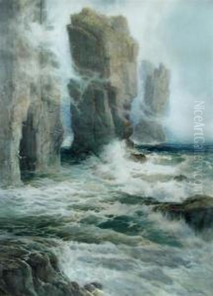 The Stacks Rocks Oil Painting by Arthur Reginald Smith