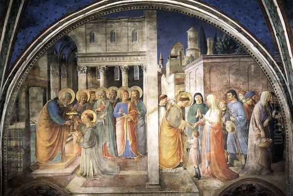 Lunette of the west wall Oil Painting by Angelico Fra