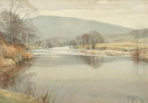 A Riverside View, Bolton Abbey, Yorkshire by Arthur Reginald Smith