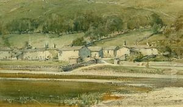 Hawkswick Village, Yorkshire Oil Painting by Arthur Reginald Smith