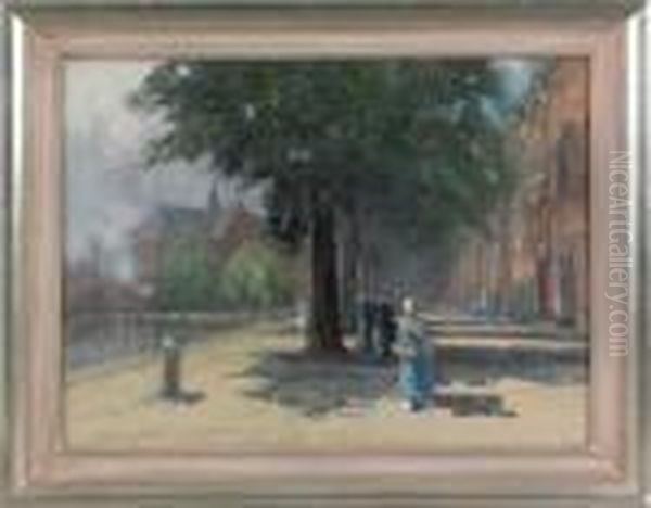 Street Scene Oil Painting by Francis Hopkinson Smith