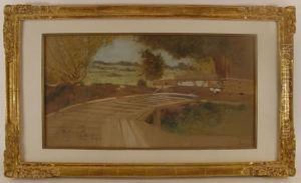 Landscape With Bridge Oil Painting by Francis Hopkinson Smith