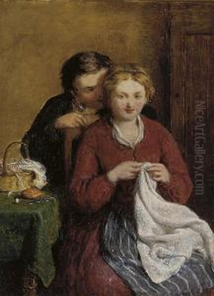 An Amorous Advance Oil Painting by George Smith