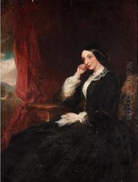 Portrait Of A Lady Oil Painting by George Smith