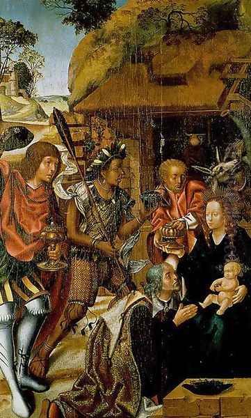 Adoration of the Magi 1501-06 Oil Painting by Vasco Fernandes