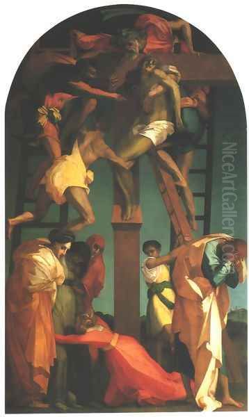 Deposition from the Cross Oil Painting by Rosso Fiorentino (Giovan Battista di Jacopo)