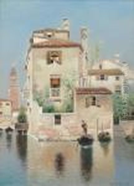 Venetian Scene Oil Painting by Henry Pember Smith