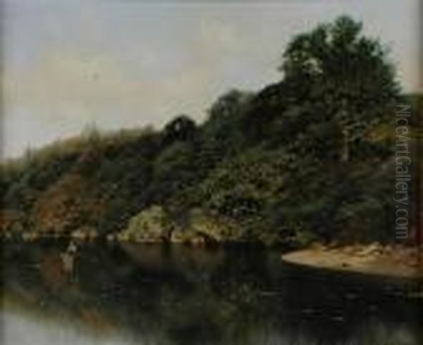 Study On The Niantic River,connecticut Oil Painting by Henry Pember Smith