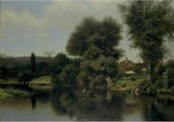 The Rowboat Oil Painting by Henry Pember Smith