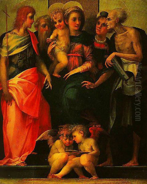 Madonna and Child with Saints 1518 Oil Painting by Rosso Fiorentino (Giovan Battista di Jacopo)