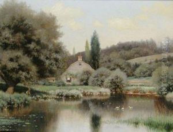 Morning On The Pond Oil Painting by Henry Pember Smith