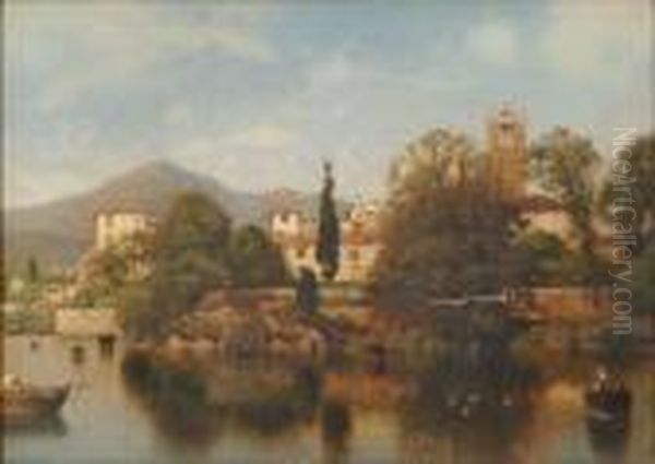 Reflections On A River Oil Painting by Henry Pember Smith