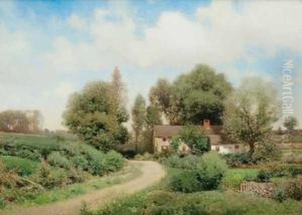 The Garden Gate Oil Painting by Henry Pember Smith