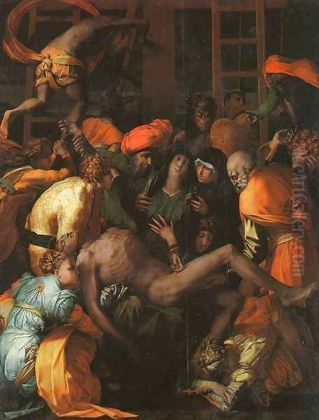 Deposition from the Cross (2) Oil Painting by Rosso Fiorentino (Giovan Battista di Jacopo)