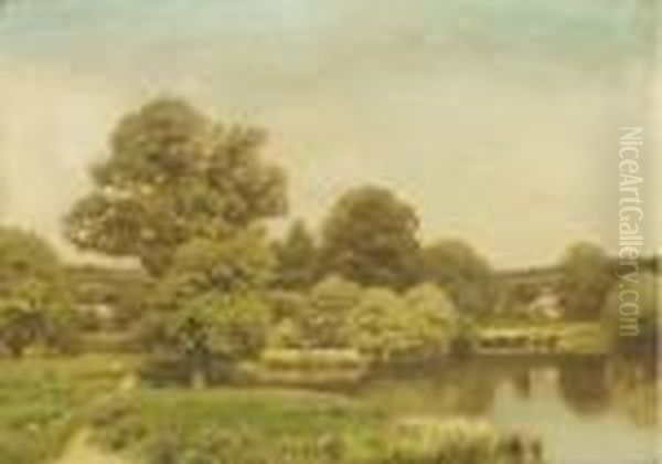 Mid-summer Landscape, Connecticut Oil Painting by Henry Pember Smith