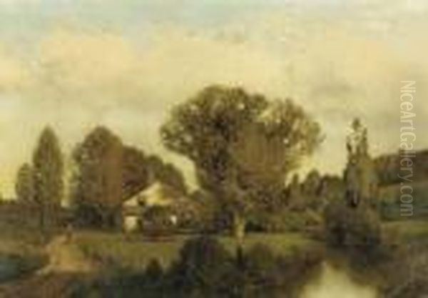 Autumn Oil Painting by Henry Pember Smith