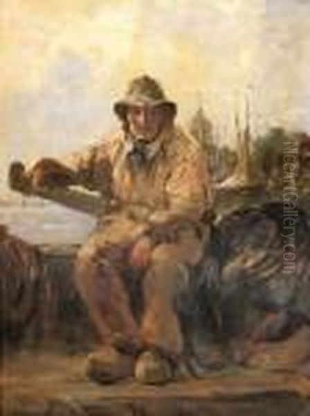 The Old Fisherman Oil Painting by Hobbe Smith