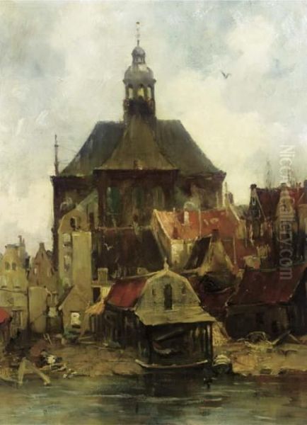 Gezicht Op De Oosterkerk Oil Painting by Hobbe Smith