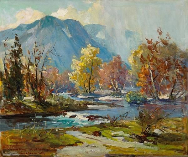 Autumn Gold (rain Shower In The Sierras) Oil Painting by Jack Wilkinson Smith