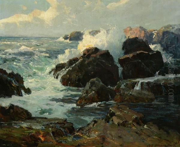 Sunlit Shores Oil Painting by Jack Wilkinson Smith