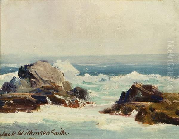 Crashing Waves Oil Painting by Jack Wilkinson Smith