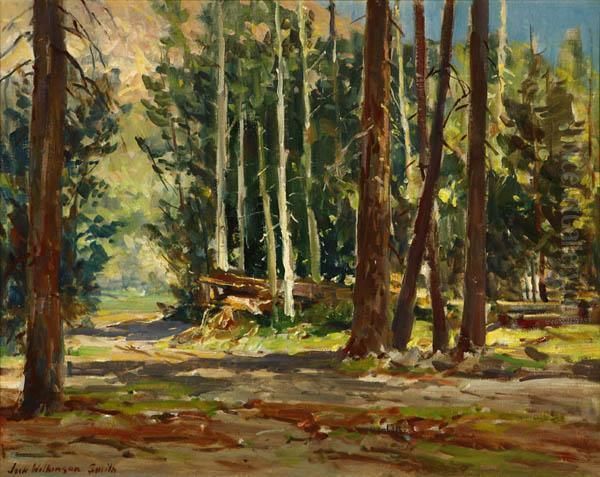 Opposite Camp Location - Leaving Creek Gorge Oil Painting by Jack Wilkinson Smith