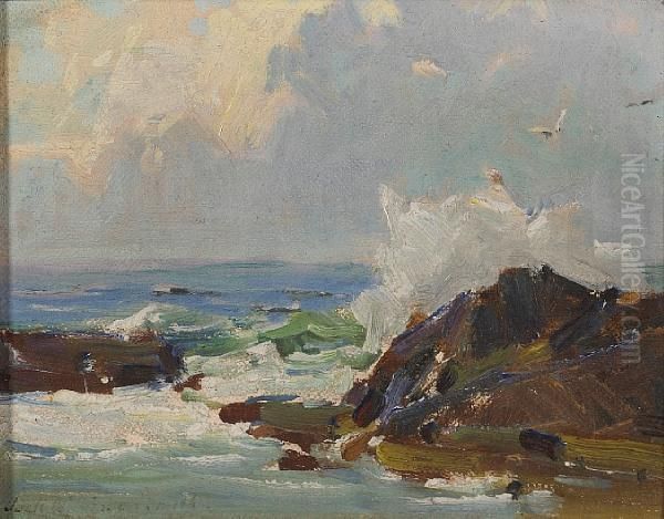 Crashing Waves Oil Painting by Jack Wilkinson Smith