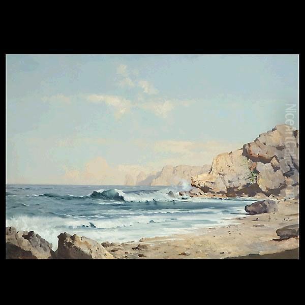 Smith.californian . Dramatic 
Northern California Coastline.oil On Canvas. 28 X 39 1/2 Inches. Signed 
Lower Left: Jackwilkinson Smith Oil Painting by Jack Wilkinson Smith