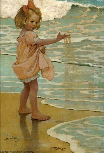 Little Drops Of Water Oil Painting by Jessie Wilcox-Smith