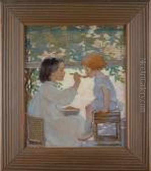 Little Mother Oil Painting by Jessie Wilcox-Smith