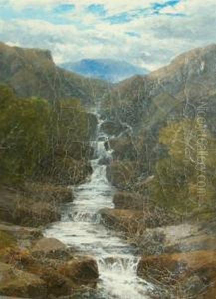 Waterfall Scenes Oil Painting by John Brandon Smith