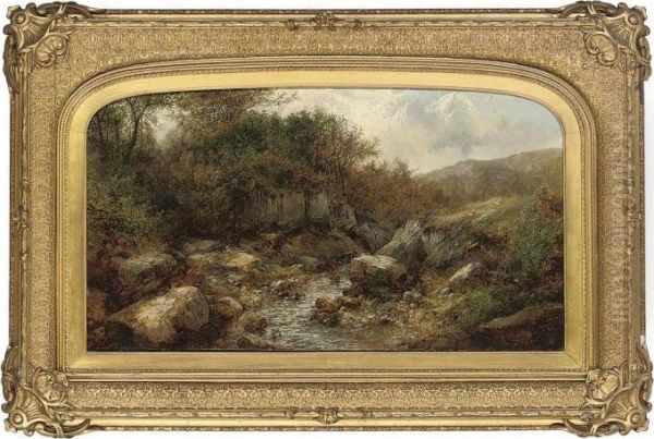 A Stream Through The Valley Oil Painting by John Brandon Smith