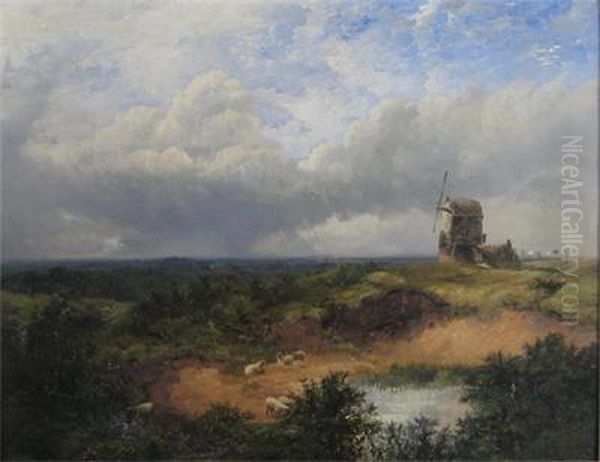 Old Mill In Sussex Oil Painting by John Brandon Smith