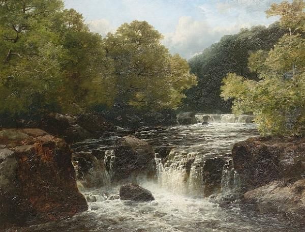 Skelwith Force, Ambleside Oil Painting by John Brandon Smith