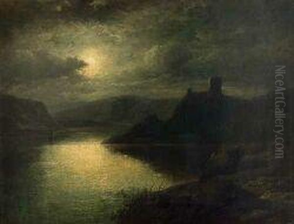 Dunolly Castle, Argyllshire Oil Painting by John Brandon Smith