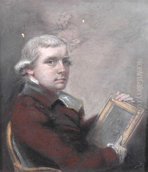 Self Portrait Of The Artist Oil Painting by John Raphael Smith