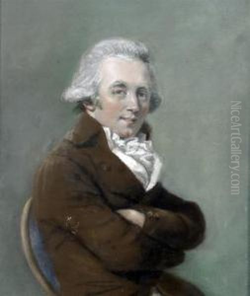 Portrait Of The Artist Daniel Gardner Oil Painting by John Raphael Smith