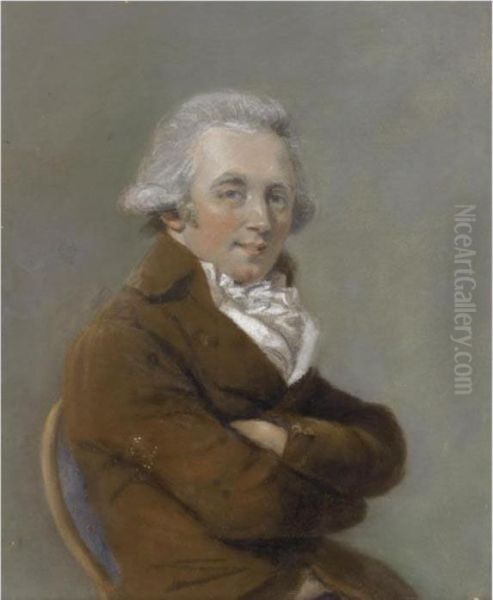 Portrait Of Daniel Gardner (c. 1750-1805) Oil Painting by John Raphael Smith