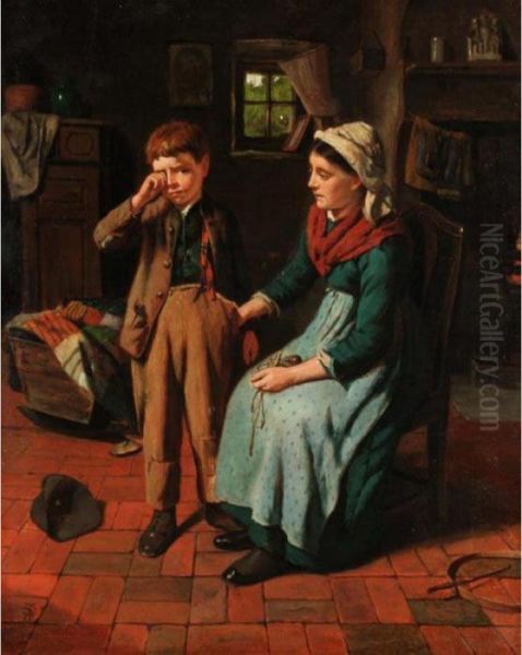 The Naughty Urchin Oil Painting by John Wells Smith