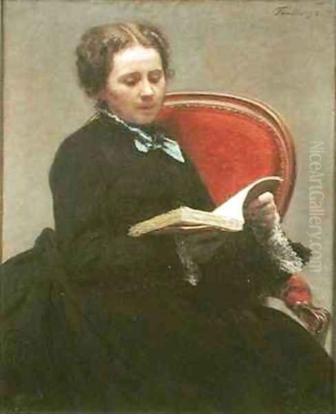 Victoria Dubourg 1840-1926 Oil Painting by Ignace Henri Jean Fantin-Latour