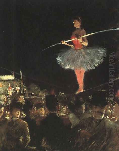 The Tightrope Walker Oil Painting by Jean-Louis Forain