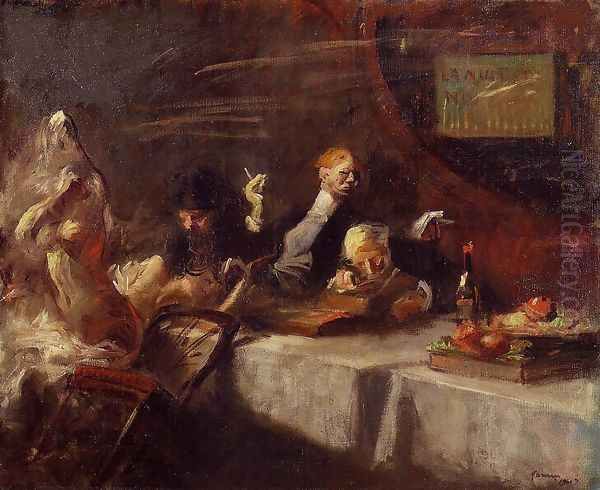 A Night At Maxims Oil Painting by Jean-Louis Forain