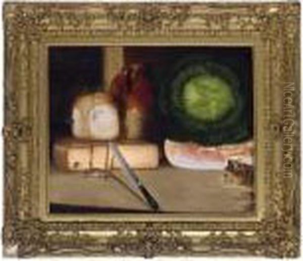 The Larder Oil Painting by George, of Chichester Smith