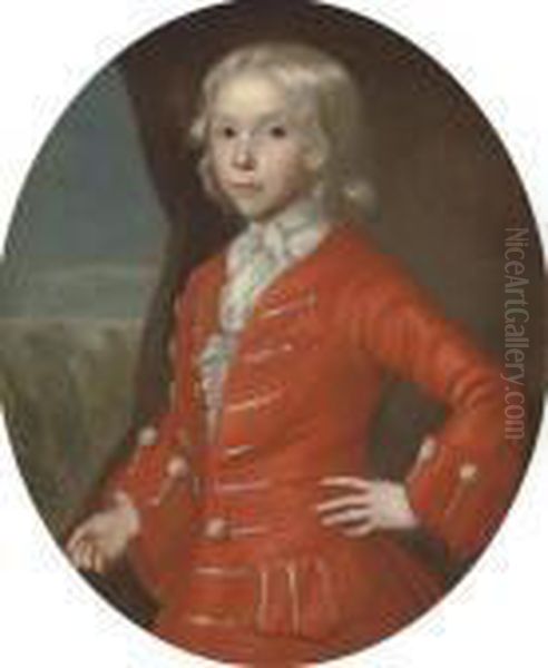 Portrait Of A Boy, Traditionally Identified As Charles Oil Painting by George, of Chichester Smith